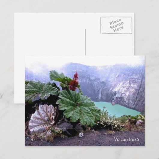 Irazu Vulkan Postkarte (Vorne/Hinten)