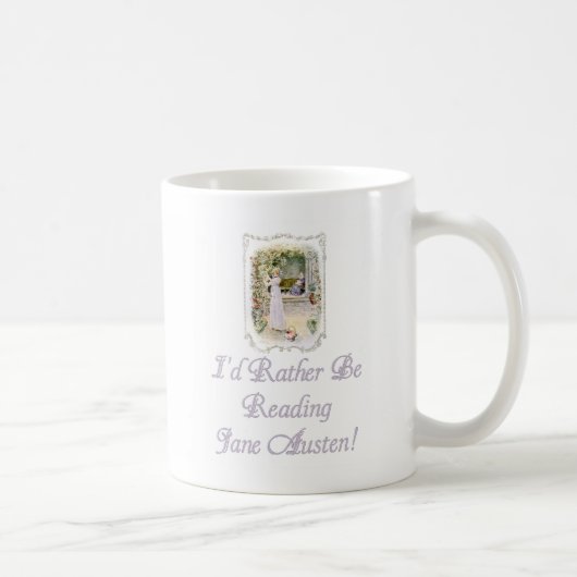 IRBR Jane Austen! Klassische weiße Tasse, 2 Größen Kaffeetasse (Rechts)