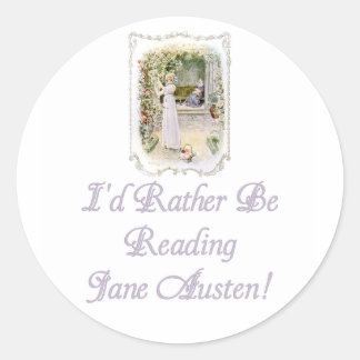 IRBR Jane Austen! Runde Aufkleber, 2 Größen Runder Aufkleber