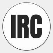 IRC - Circle Classic Round Sticker (Vorderseite)