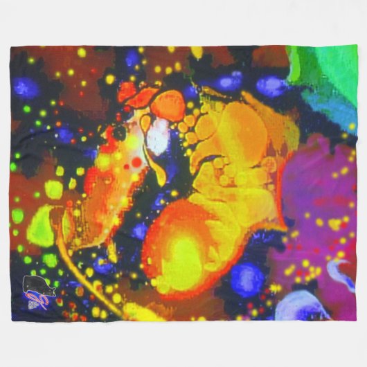 Irdische Freude Fleecedecke (Vorderseite (Horizontal))