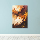 Irdische Harmonie - Texturierte Abstrakte Ölmalere Leinwanddruck (Insitu (Holzboden))