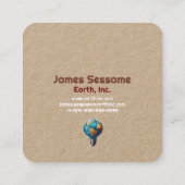 Irdische Ideen Quadratische Visitenkarte (Rückseite)