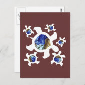 Irdische Schildkröten Postkarte (Vorne/Hinten)