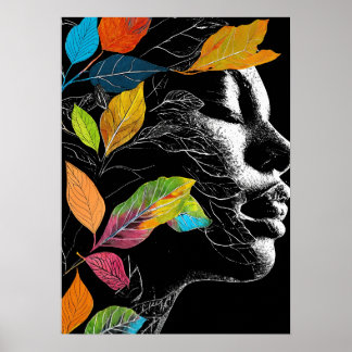 "Irdische Verbindung: Leaf Art" Poster