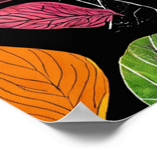 "Irdische Verbindung: Leaf Art" Poster (Ecke)