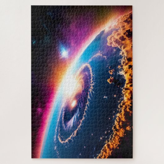 Irdischer galaktischer Weltraumphänomenale Hurrika Puzzle (Vertikal)