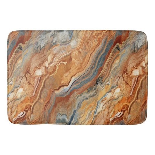 Irdischer Marmormatte Badematte (Vorderseite)