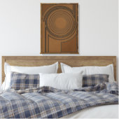 Irdischer Wirbel: Moderne 3D-minimalistische Boho- Leinwanddruck (Insitu (Schlafzimmer))