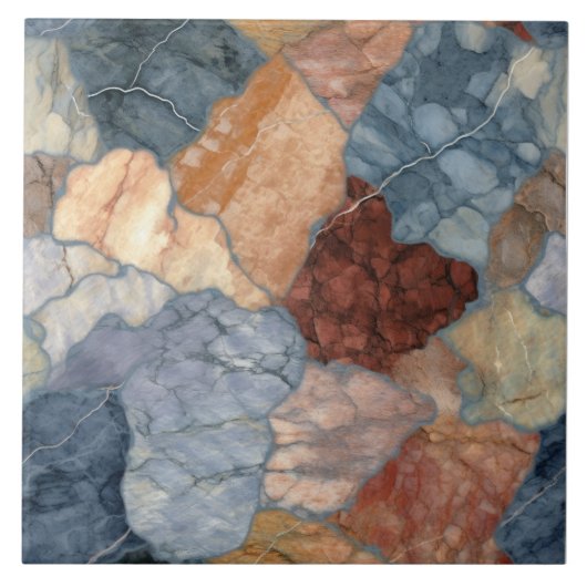 Irdisches Tone-Marmormuster Fliese (Vorderseite)