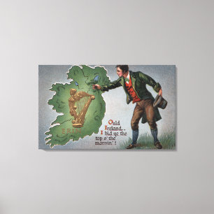 Ire-anbietenKleeblätter nach Irland Leinwanddruck