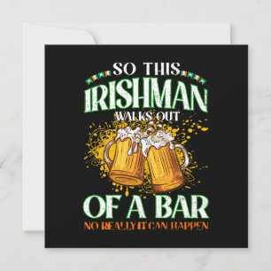 Ire beim Biertrinken am St. Patrick's Day Einladung