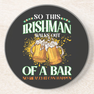 Ire beim Biertrinken am St. Patrick's Day Getränkeuntersetzer