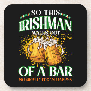 Ire beim Biertrinken am St. Patrick's Day Getränkeuntersetzer