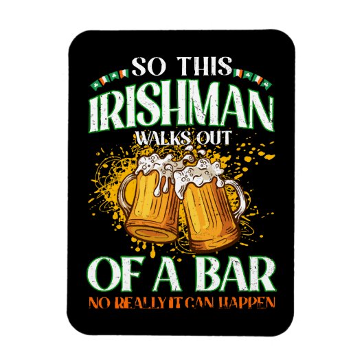 Ire beim Biertrinken am St. Patrick's Day Magnet (Vertikal)
