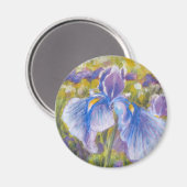 Ire - Blau, lila, gelb-Grüntöne - Kühlschrankmagne Magnet (Vorderseite/Rückseite)