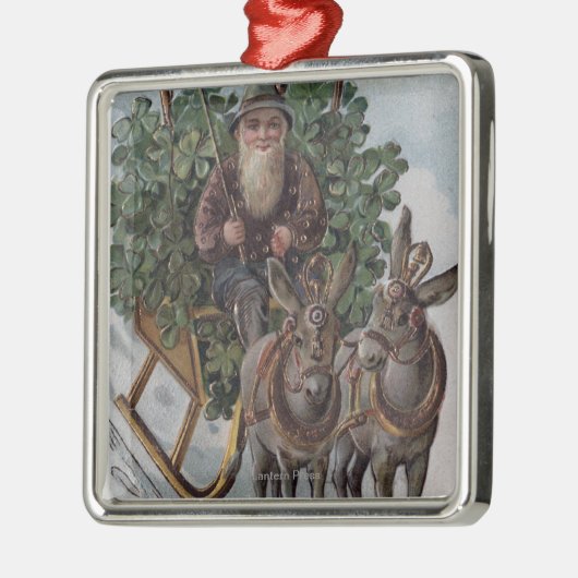 Ire, der Sleigh der Kleeblätter fährt Ornament Aus Metall (Links)