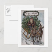 Ire Driving Sleigh of Kleeblatts Postkarte (Vorne/Hinten)