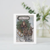 Ire Driving Sleigh of Kleeblatts Postkarte (Stehend Vorderseite)
