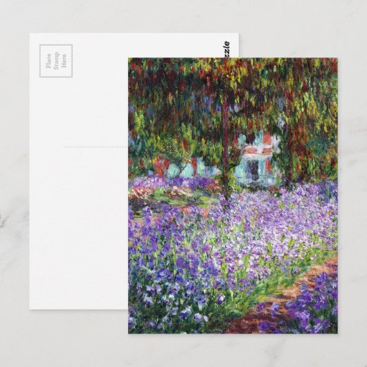 Ire im Monet-Garten Postkarte (Vorne/Hinten)