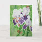 Ire in Blüte danke Karte (Vorderseite)