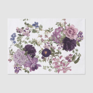 Ire, Orchideen, Rose in Lila Decoupage Seidenpapier