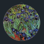 Ire von Vincent van Gogh, Vintag Garden Art Dartscheibe<br><div class="desc">Ire (1889) von Vincent van Gogh ist ein Vintages, kunstvolles Post-Impressionismus Landschaftsbild mit Blumengarten mit lila bärtigen Reisen, die von Orangenpfeifen wachsen. An der Kante blüht eine weiße Iris-Blume des Single. Über den Künstler: Vincent Willem van Gogh (1853-1890) war einer der berühmtesten postimpressionistischen Maler seiner Zeit. Seine Arbeit war besonders...</div>