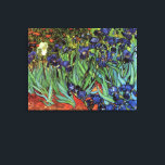 Ire von Vincent van Gogh, Vintag Garden Art Leinwanddruck<br><div class="desc">Ire (1889) von Vincent van Gogh ist ein Vintages, kunstvolles Post-Impressionismus Landschaftsbild mit Blumengarten mit lila bärtigen Reisen, die von Orangenpfeifen wachsen. An der Kante blüht eine weiße Iris-Blume des Single. Über den Künstler: Vincent Willem van Gogh (1853-1890) war einer der berühmtesten postimpressionistischen Maler seiner Zeit. Seine Arbeit war besonders...</div>