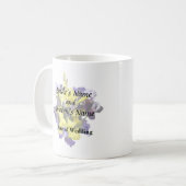 Ire Yellow und Lila Kaffeetasse (Vorderseite Links)