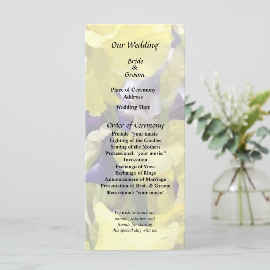 Ire Yellow und Lila Programm (Stehend Vorderseite)