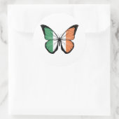Ireland Butterfly Flag Runder Aufkleber (Tasche)