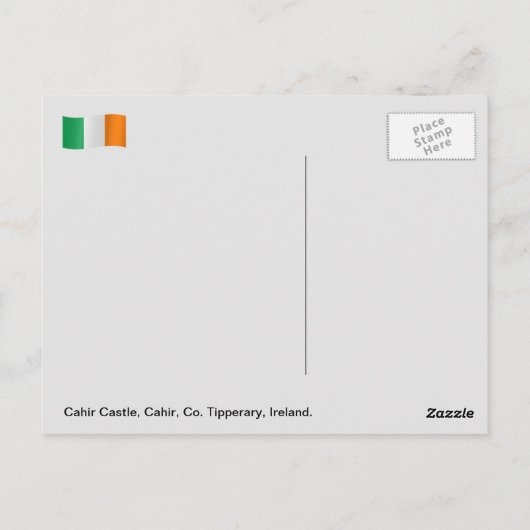 Ireland Cahir Castle, Cahir, Grafschaft Tipperary Postkarte (Rückseite)