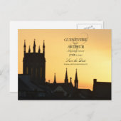 Ireland Castle Abbey Wedding Save the Date Ankündigungspostkarte (Vorne/Hinten)