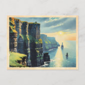 Ireland Cliffs of Moher Vintag Postkarte (Vorderseite)