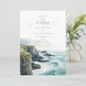 Ireland Cliffs of Moher Wedding Einladung (Stehend Vorderseite)