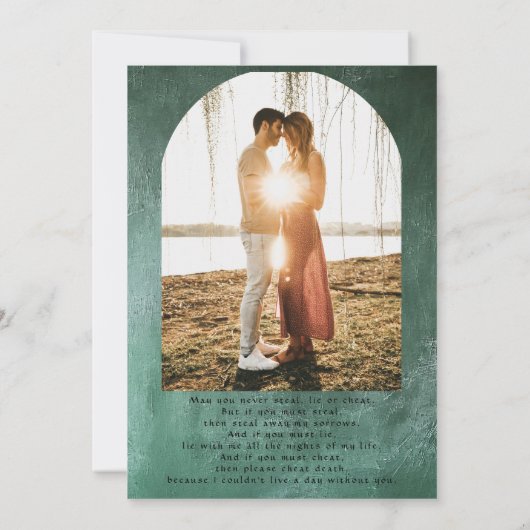 Ireland Cliffs of Moher Wedding Einladung (Rückseite)