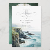 Ireland Cliffs of Moher Wedding Einladung (Vorne/Hinten)