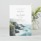 Ireland Cliffs of Moher Wedding Invitation Einladung (Stehend Vorderseite)