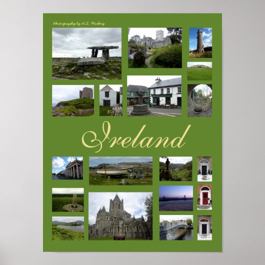 Ireland Collage (Portrait) Poster (Vorne)