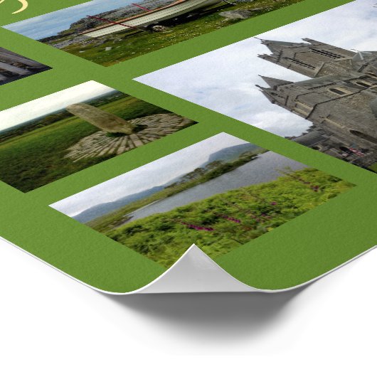 Ireland Collage (Portrait) Poster (Ecke)