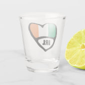 Ireland Country Code Flag Heft, IRL Schnapsglas (Rückseite)