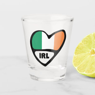 Ireland Country Code Flag Heft, IRL Schnapsglas