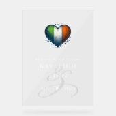 Ireland Couple Heart Wedding Welcome Acrylschild (Vorderseite)