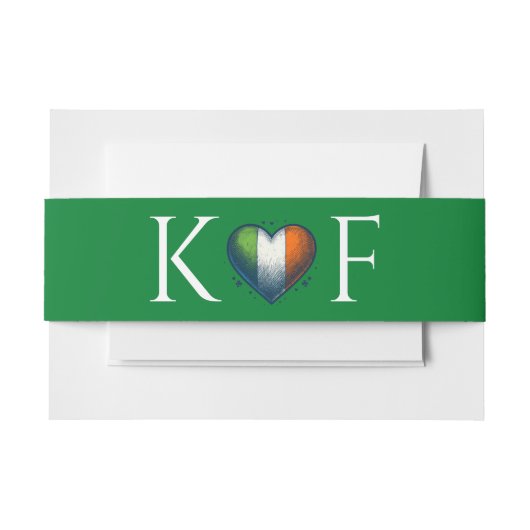 Ireland Couple Wedding Einladungsbanderole (Vorderseite Beispiel)