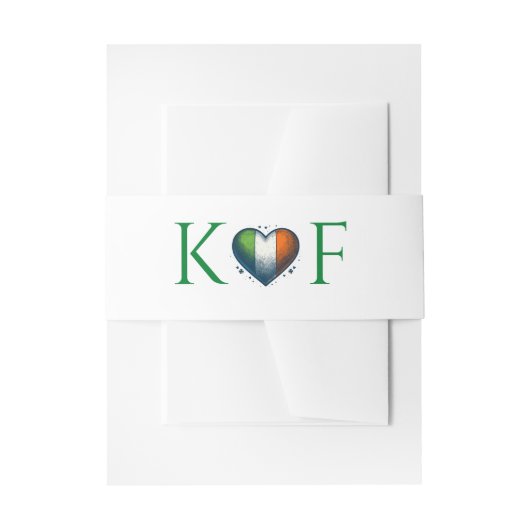 Ireland Couple Wedding Einladungsbanderole (Vorderseite Beispiel)