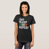 Ireland Eat Sleep Rugby Repeat Irish Pride T-Shirt (Vorne ganz)