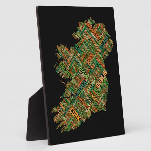 Ireland Eire City Text Map Fotoplatte (Seite)