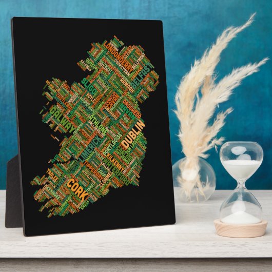 Ireland Eire City Text Map Fotoplatte (Seite)