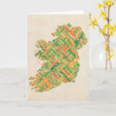 Ireland Eire City Text Map Karte (Gelbe Blume)
