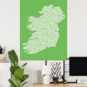 Ireland Eire City Text map Poster (Heimbüro)